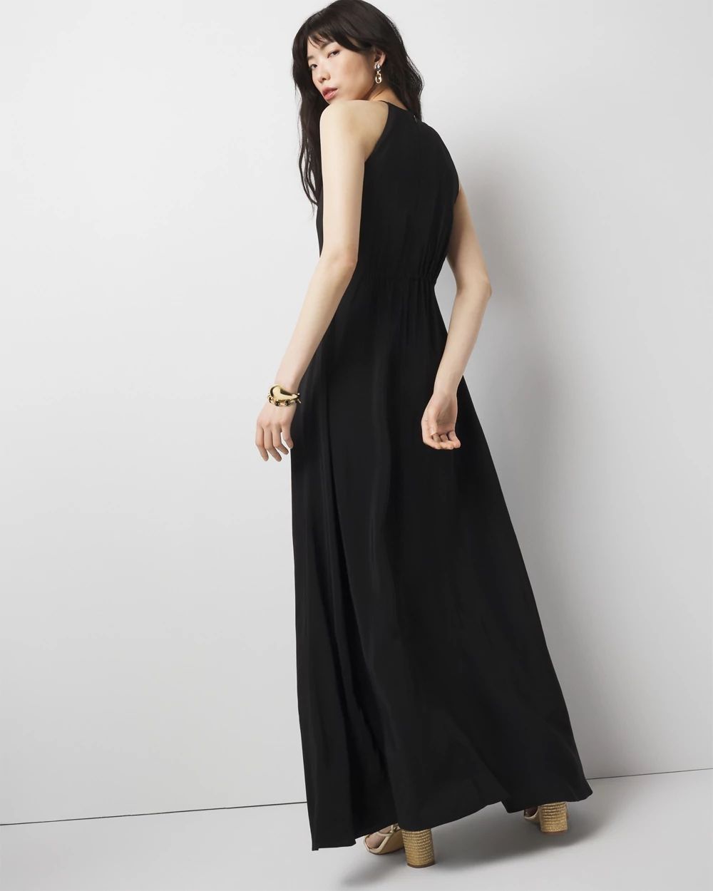 Graphic Floral Maxi Dress | White House Black Market